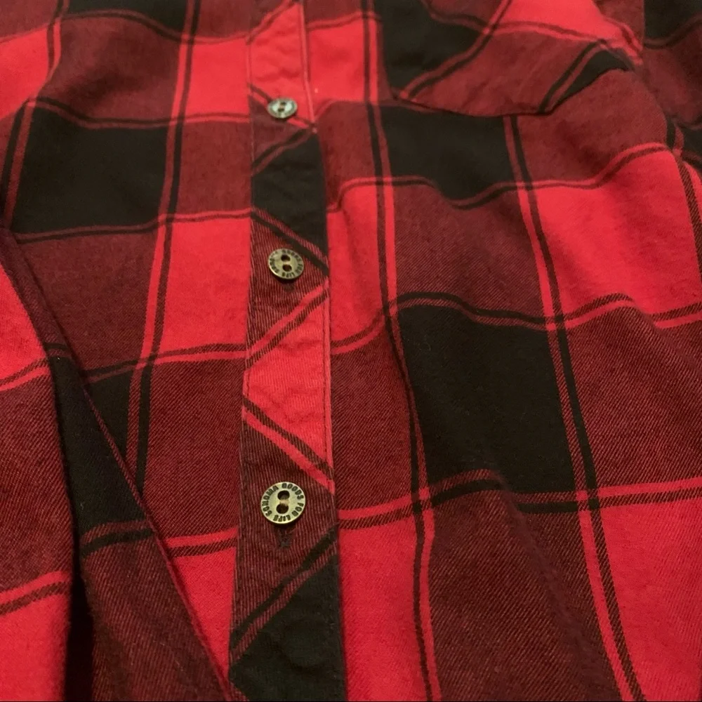 Sonoma Red and Black Checkered Flannel Shirt - Picture 5 of 5